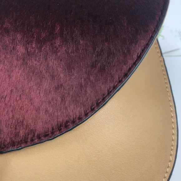 NWT VEGAN LEATHER & FUR NUDE CROSSBODY SATCHEL - Picture 5 of 8